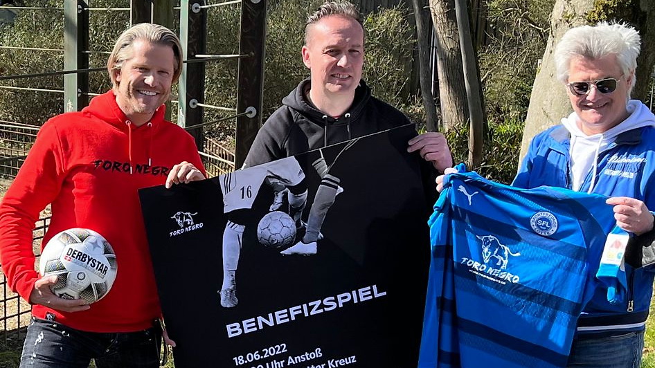 Fußballstars beim Benefiz-Spiel in Lotte am 18. Juni 2022